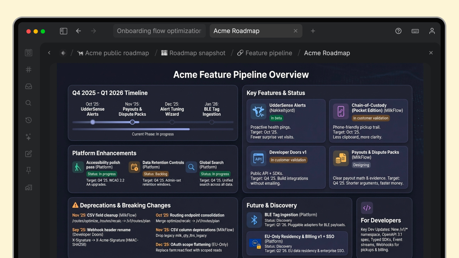Visualize a roadmap with a Bento infographic