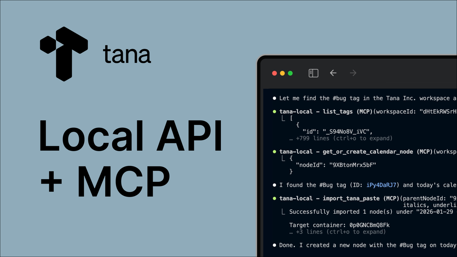 From voice memo to slide deck: introducing the Tana API and MCP - Tana ...