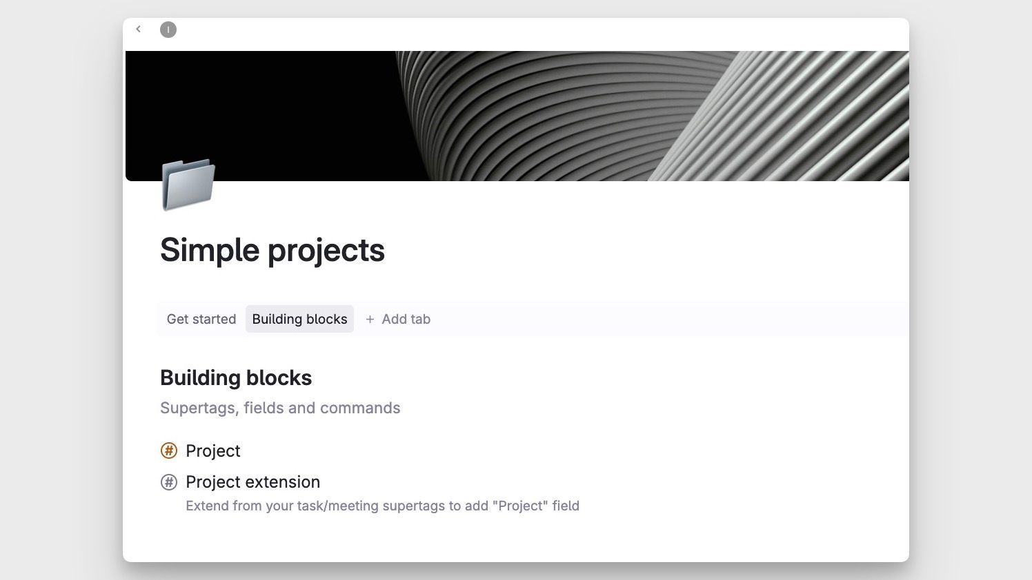 Template building blocks in install node