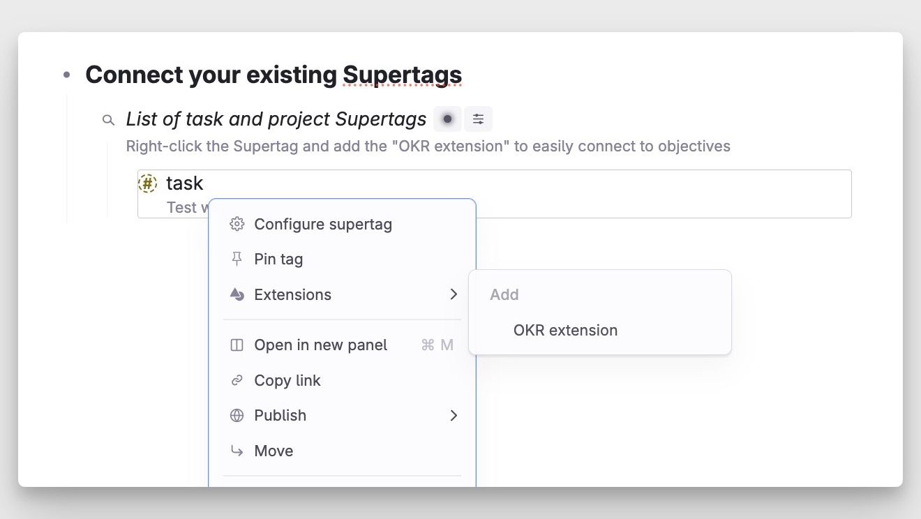 Extension in right-click menu on tag in template
