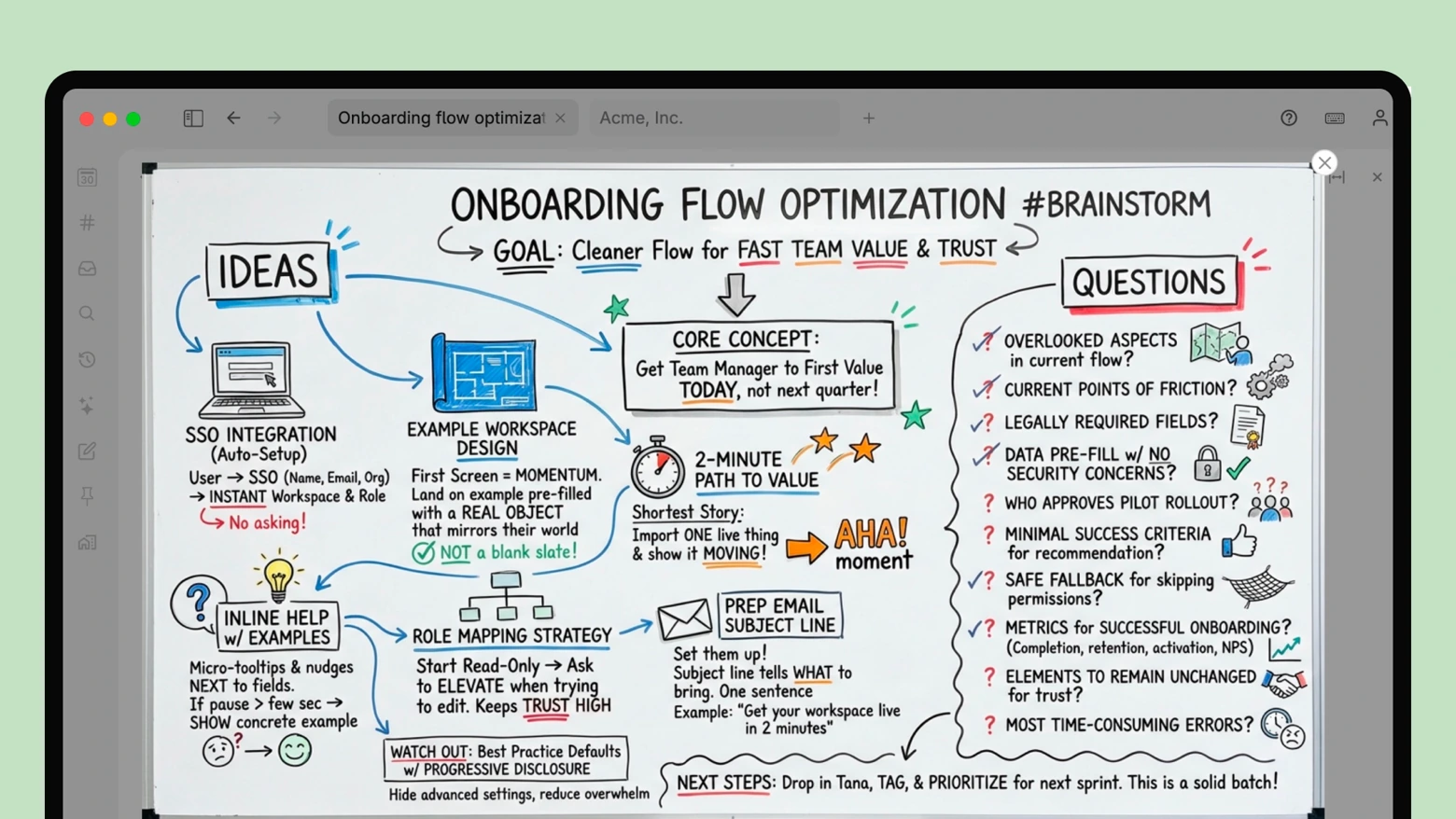 Tana Outliner lets you turn any note into an infographic or image