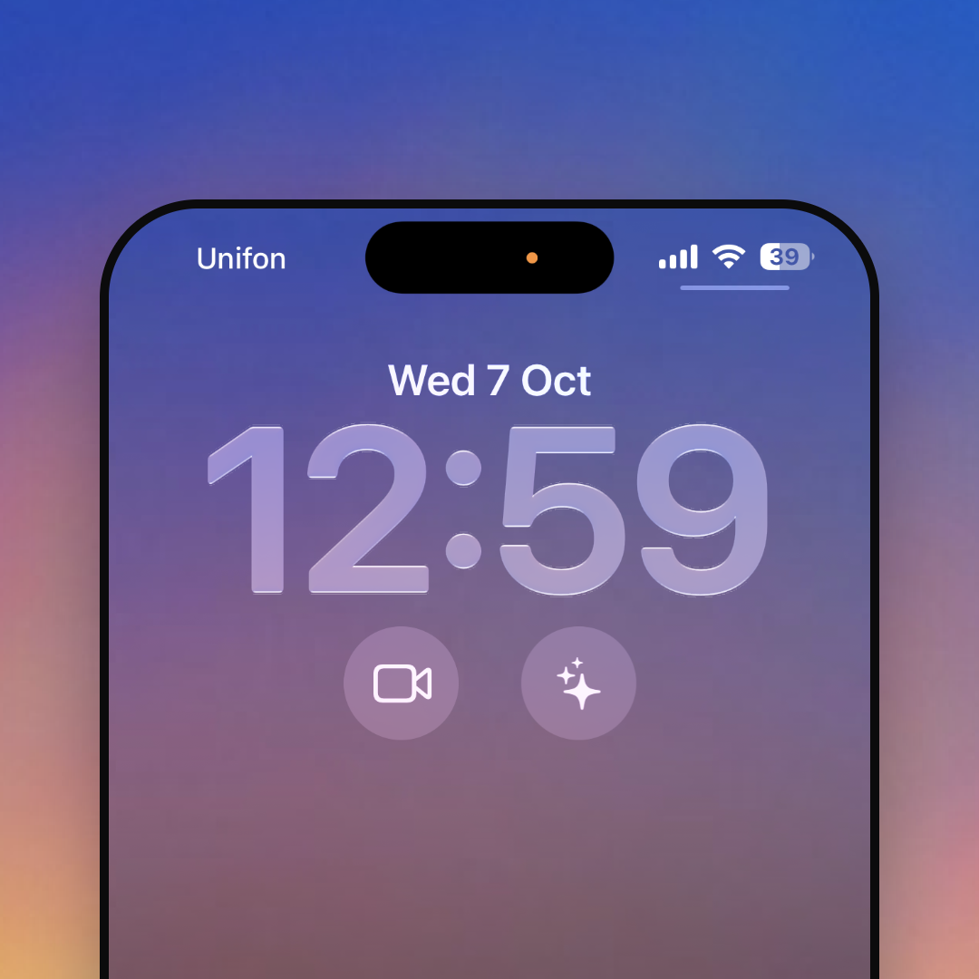 An iPhone Lock Screen showing the time with two round Tana controls below it: a video camera for Start Meeting and a sparkle for Talk to Tana.